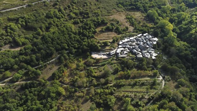 Beautiful village of Pe&ntilde;alba de Santiago. Leon, Spain. Aerial Drone Footage