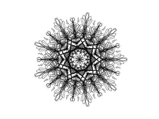black and white mandala 