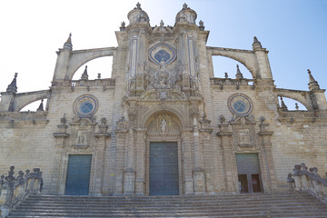 Cathedral tower in Jerez de la Frontera, Andalusia Spain
