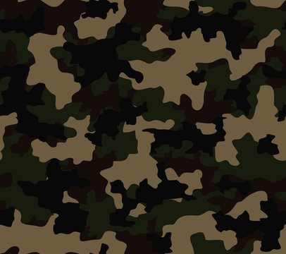 Camouflage green army military pattern vector template classic