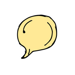 Bubble speech hand drawn icon vector illustration