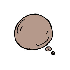 Bubble speech hand drawn icon vector illustration