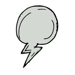 Bubble speech hand drawn icon vector illustration
