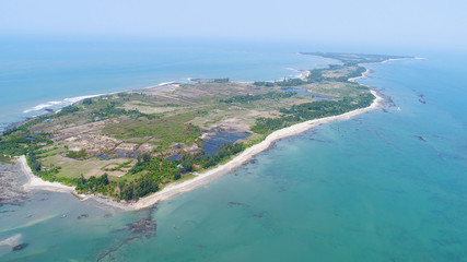 Top view of The saint martin island in Bangladesh