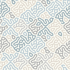 Abstract organic background, natural maze labyrinth, reaction diffusion pattern, organic shapes seamless vector pattern