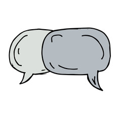 Bubble speech hand drawn icon vector illustration