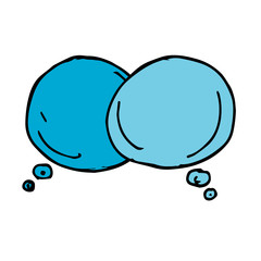 Bubble speech hand drawn icon vector illustration