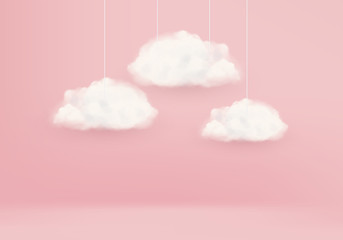 Minimal idea concept on 3D render vector Cloud background. Business in one direction and with one individual pointing in a different way. Business concept for new idea creativity & innovative solution