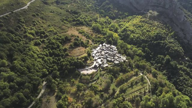 Beautiful village of Pe&ntilde;alba de Santiago. Leon, Spain. Aerial Drone Footage