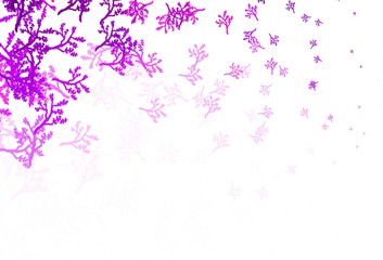 Obraz na płótnie Canvas Light Purple vector doodle template with branches.