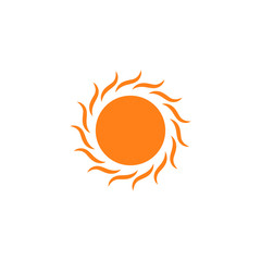 Naklejka premium Abstract sun logo. Vector sun icon. Stock illustration.