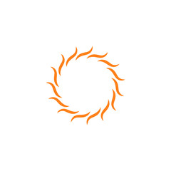 Abstract sun logo. Vector sun icon. Stock illustration.