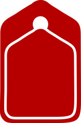 Simple Vector Design of a Discount Label in Red and White