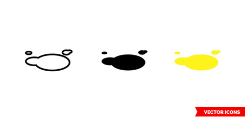 Pee icon of 3 types color, black and white, outline. Isolated vector sign symbol.