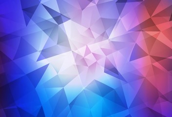 Obraz premium Light Blue, Red vector triangle mosaic texture.
