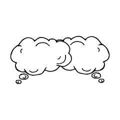 Cloud Bubble speech hand drawn icon