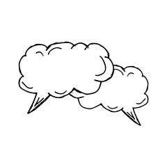 Cloud Bubble speech hand drawn icon