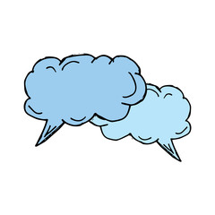 Cloud Bubble speech hand drawn icon