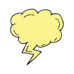 Cloud Bubble speech hand drawn icon