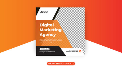 Digital agency social media post template