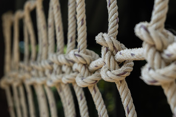 Fototapeta na wymiar net rope knot