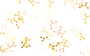 Light Red, Yellow vector pattern with artificial intelligence network.