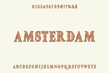 alphabet vintage font, typeface design, style background, alphabet vector design