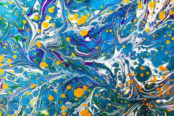 Ebru style background with different patterns in high quality