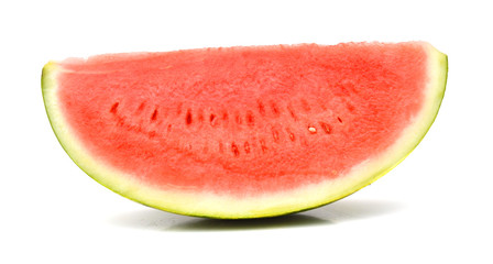 Slice of watermelon on white background