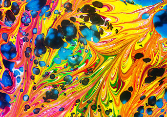 Ebru style background with different patterns in high quality
