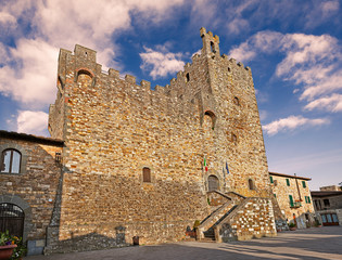 Castellina in Chianti, Siena, Tuscany, Italy: the medieval fortress in the village of the area famous for the Tuscan wine
