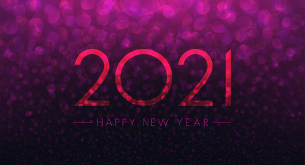 2021 happy new year transparent sign.