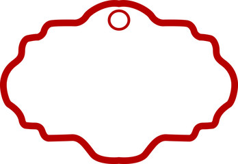 Simple Vector Design of a Discount Label in White and Red