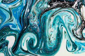 Ebru style background with different patterns in high quality