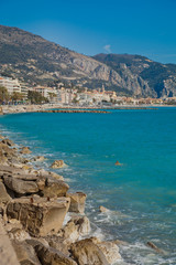 Fototapeta premium view of the coast of France