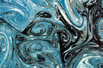 Fototapeta premium Ebru style background with different patterns in high quality