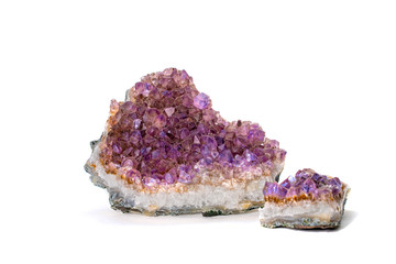 a close up mineral of Amethyst crystal quartz
