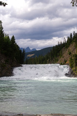 Bow Falls on a Partially Cloudy Day