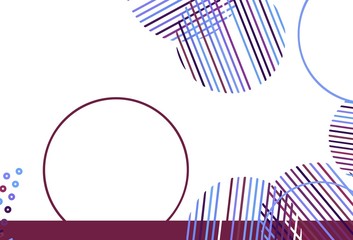 Light Blue, Red vector background with polygonal style with circles.