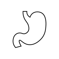 Obraz premium Stomach outline icon. Symbol, logo illustration for mobile concept and web design.