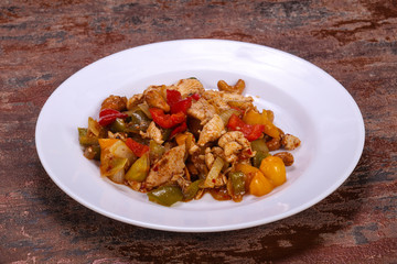 Roasted pork with vegetables