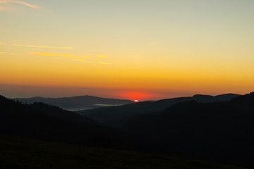 sunset in the mountains