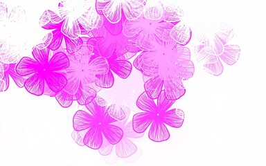 Light Pink vector natural pattern with flowers