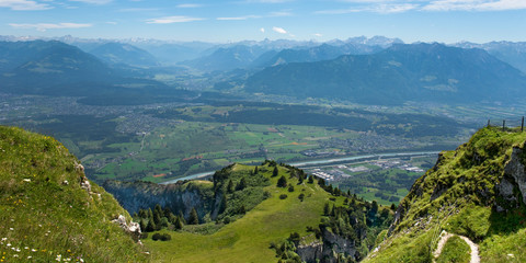 Rhein in den Alpen (St. Galler Rheintal, Schweiz)	
