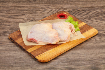 Raw chicken hip for cooking