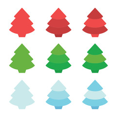 Fototapeta na wymiar Premium Christmas Tree Icon Symbol Vector Illustration Set Background