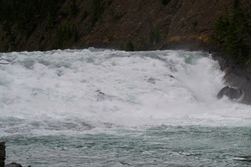 Bow Falls on a Partially Cloudy Day