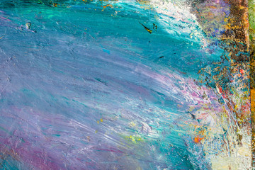 Background image of bright oil-paint palette closeup.