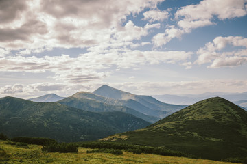 Fototapeta premium A large mountain in the background