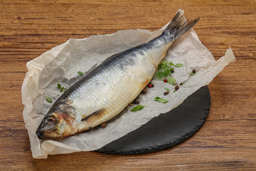 Salted Herring fish with pepper